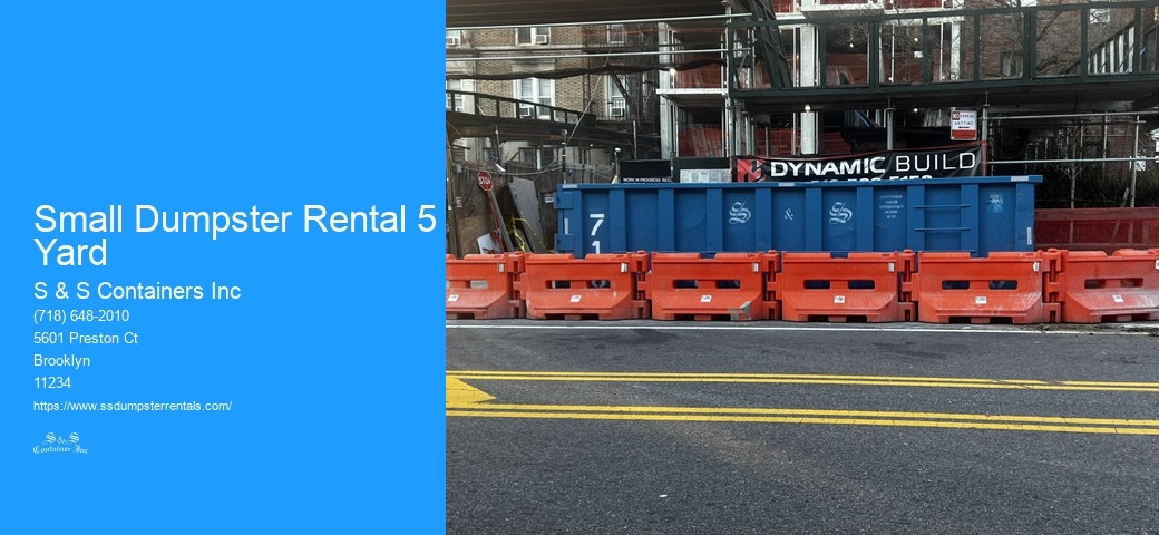 Small Dumpster Rental 5 Yard